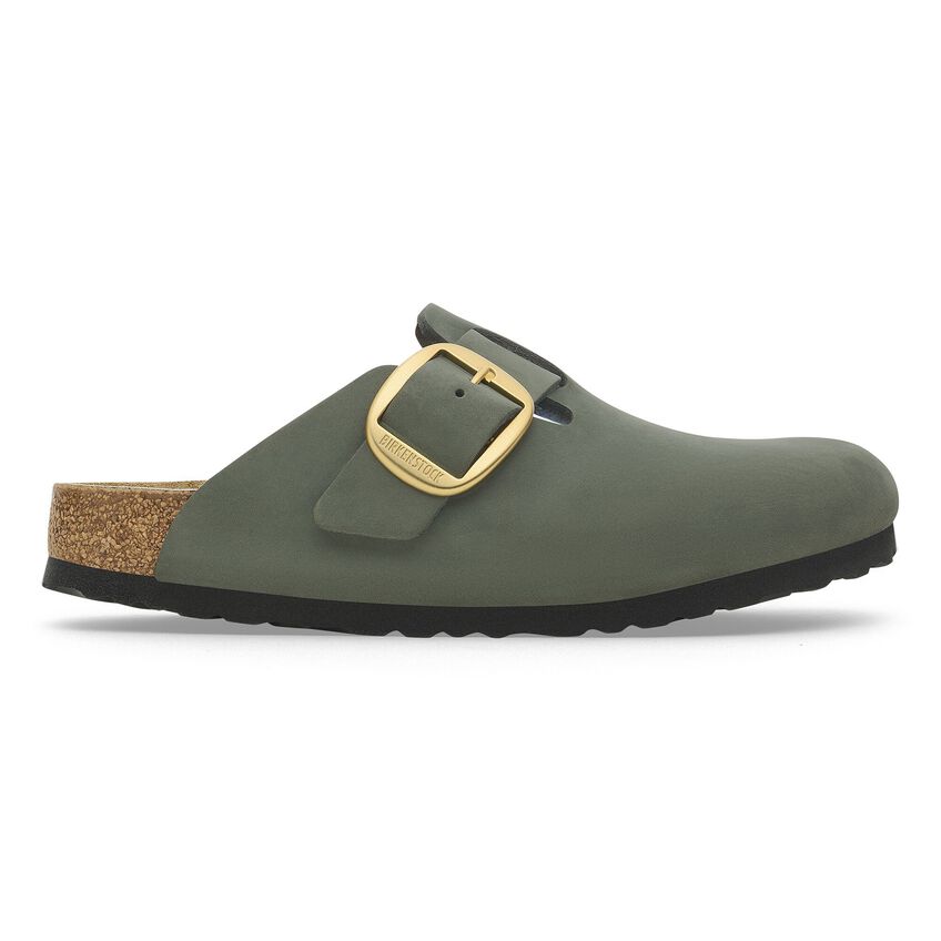 Women's Boston Big Buckle Nubuck Leather Thyme Medium/Narrow