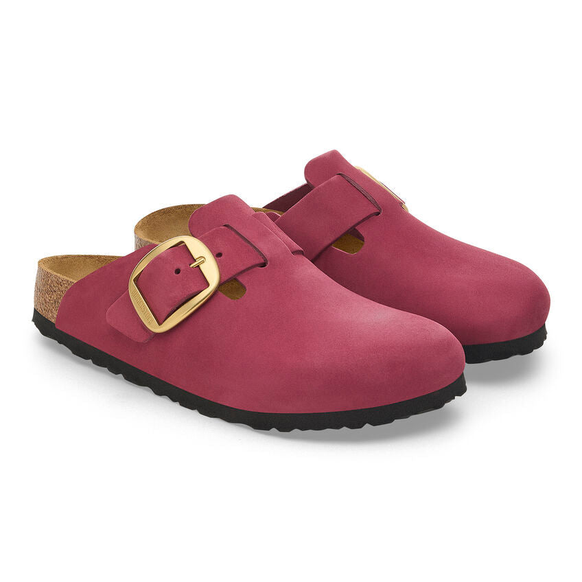 Women's Boston Big Buckle Nubuck Leather Berry Crush Medium/Narrow