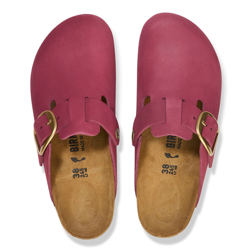 Women's Boston Big Buckle Nubuck Leather Berry Crush Medium/Narrow