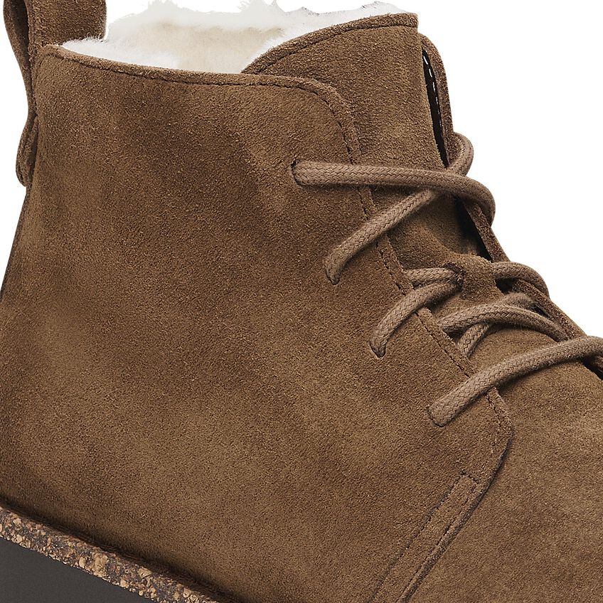 Uppsala Mid Shearling Suede Leather Regular/Wide Dark Tea