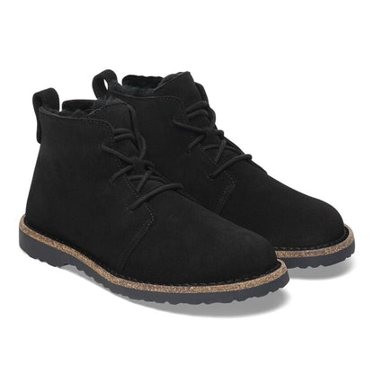 Uppsala Mid Shearling Suede Leather Regular/Wide Black