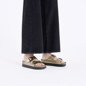 Women's Arizona Platform Birko-flor Metallic Taupe Medium/Narrow
