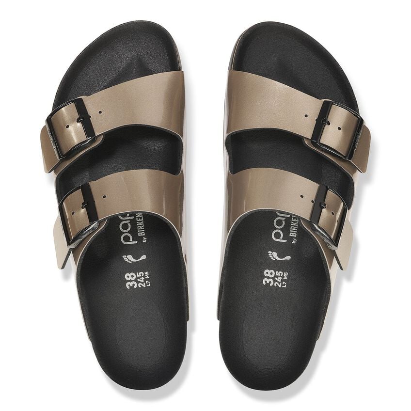 Women's Arizona Platform Birko-flor Metallic Taupe Medium/Narrow