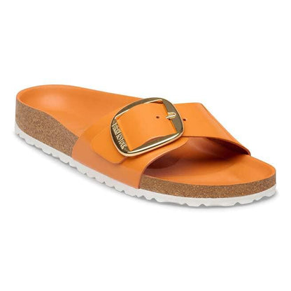 Women's Madrid Big Buckle Natural Leather Patent High-Shine Kurkuma