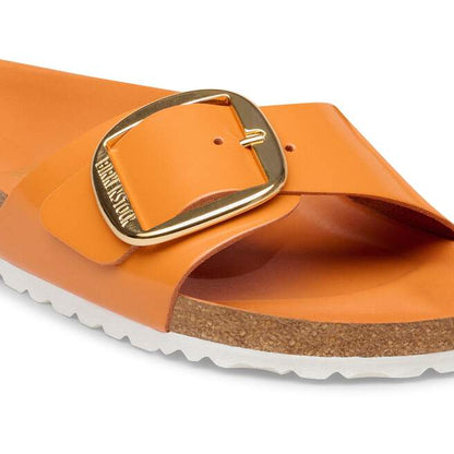 Women's Madrid Big Buckle Natural Leather Patent High-Shine Kurkuma