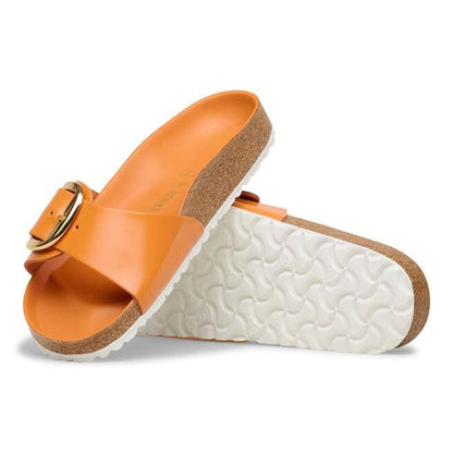 Women's Madrid Big Buckle Natural Leather Patent High-Shine Kurkuma