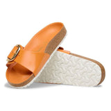 Women's Madrid Big Buckle Natural Leather Patent High-Shine Kurkuma
