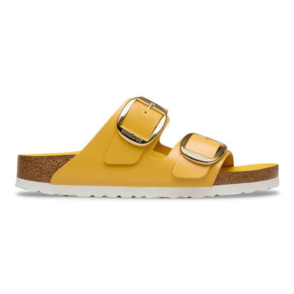 Women's Arizona Big Buckle Natural Leather Patent High-Shine Ochre