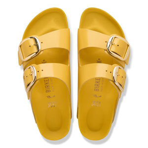 Women's Arizona Big Buckle Natural Leather Patent High-Shine Ochre