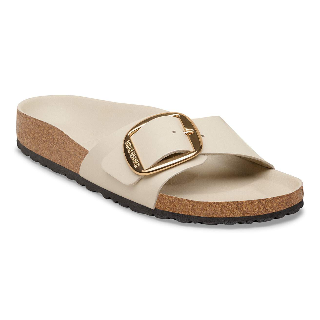 Women's Madrid Big Buckle Natural Leather Patent High-Shine Oyster Medium/Narrow
