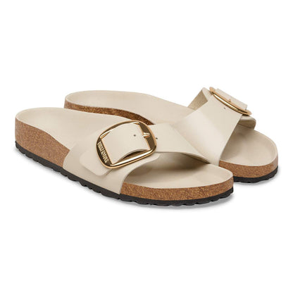 Women's Madrid Big Buckle Natural Leather Patent High-Shine Oyster Medium/Narrow
