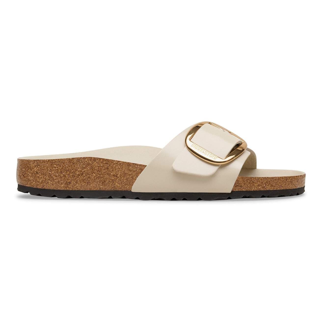 Women's Madrid Big Buckle Natural Leather Patent High-Shine Oyster Medium/Narrow