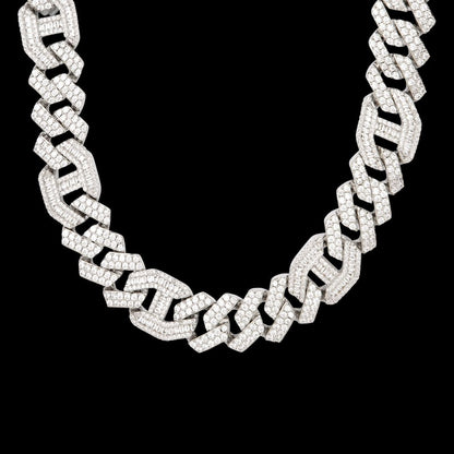 18MM Miami Cuban Iced Out Diamond Necklace Chain