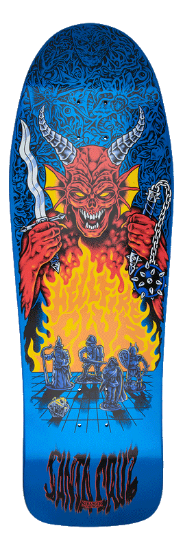 Santa Cruz x Stranger Things Skateboard Deck Knox Hellfire Pit 10.07" x 31.275"