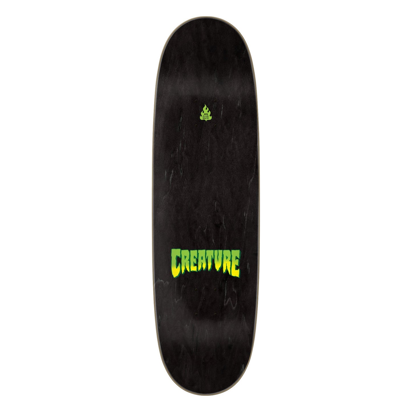 Creature Skateboard Deck Logo Spray Black 9.0" x 32"