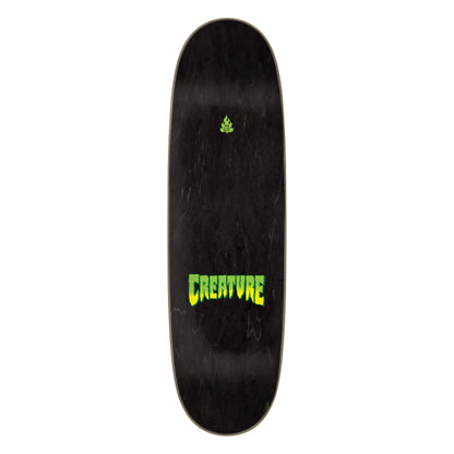 Creature Skateboard Deck Logo Spray Black 9.0" x 32"