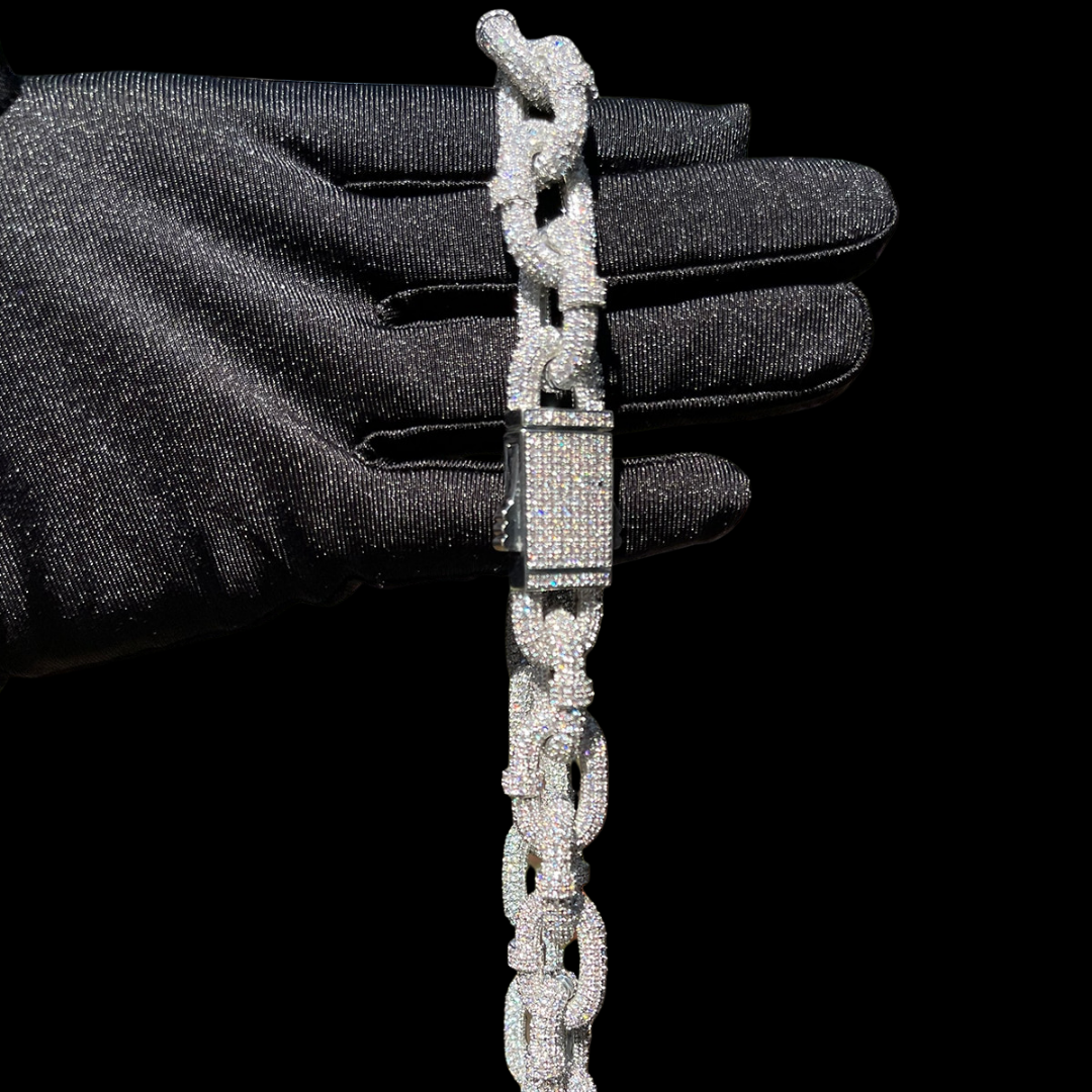 20MM Ultra Luxury Fully Iced Out Diamond Necklace Chain