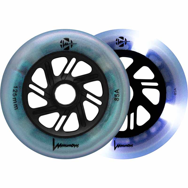 Luminous LED 125mm/85A Wheels (Pack of 3)