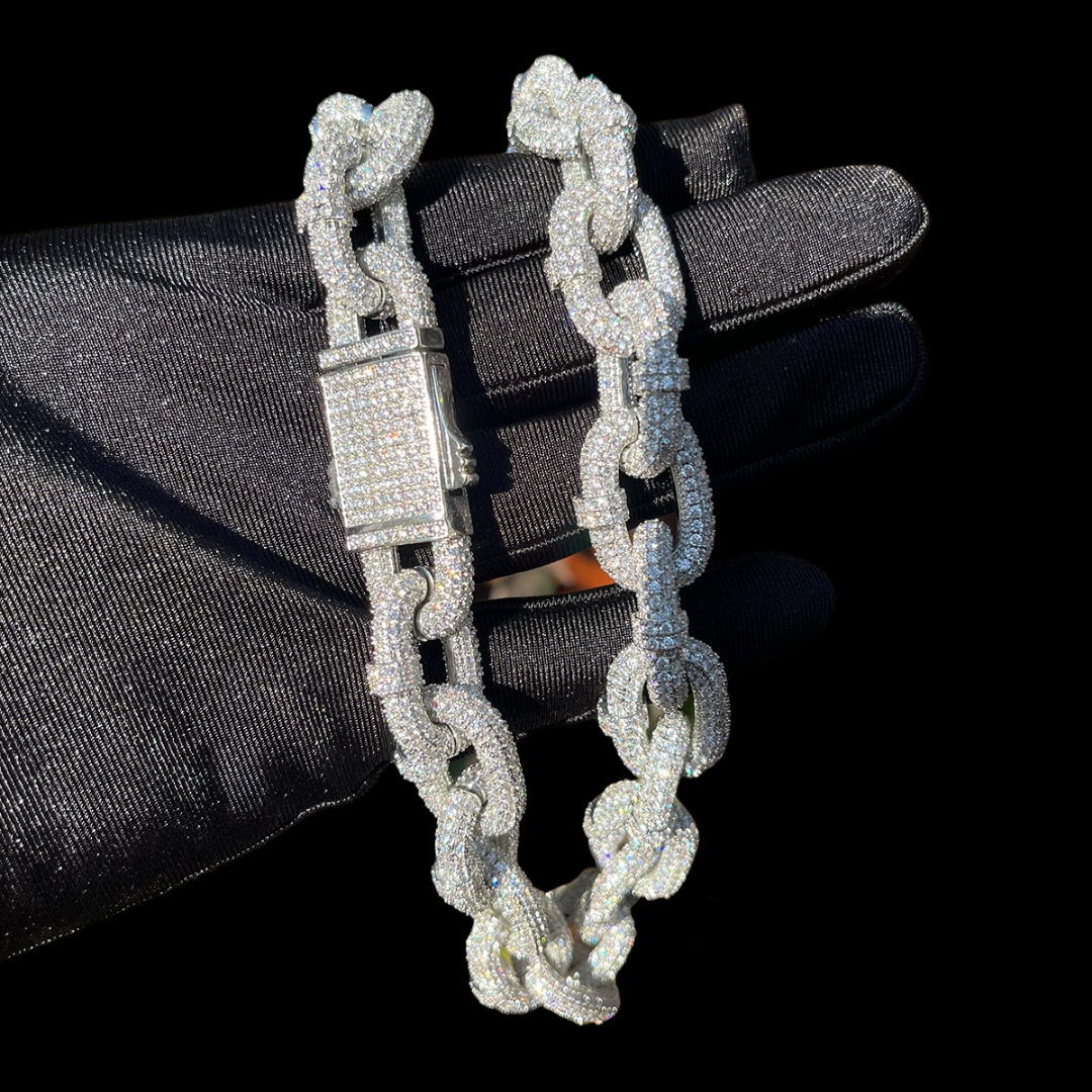 20MM Ultra Luxury Fully Iced Out Diamond Necklace Chain
