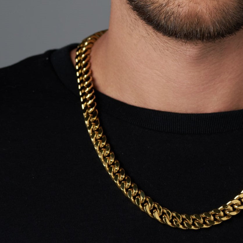 Cuban Link Chain (Gold) - 12mm