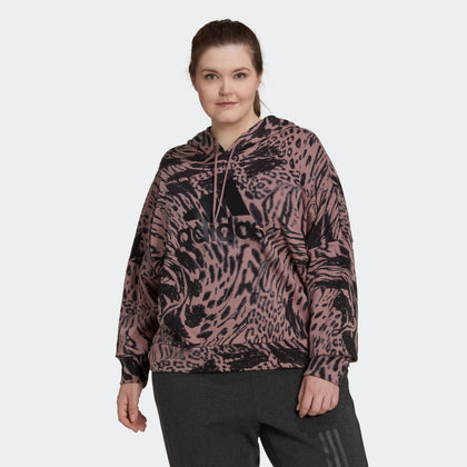 Women's adidas Future Icons Animal Print Hoodie (Plus Size)