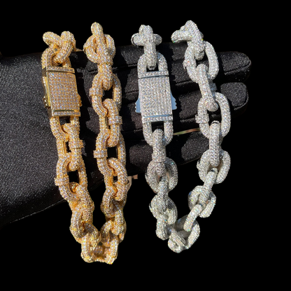20MM Ultra Luxury Fully Iced Out Diamond Necklace Chain