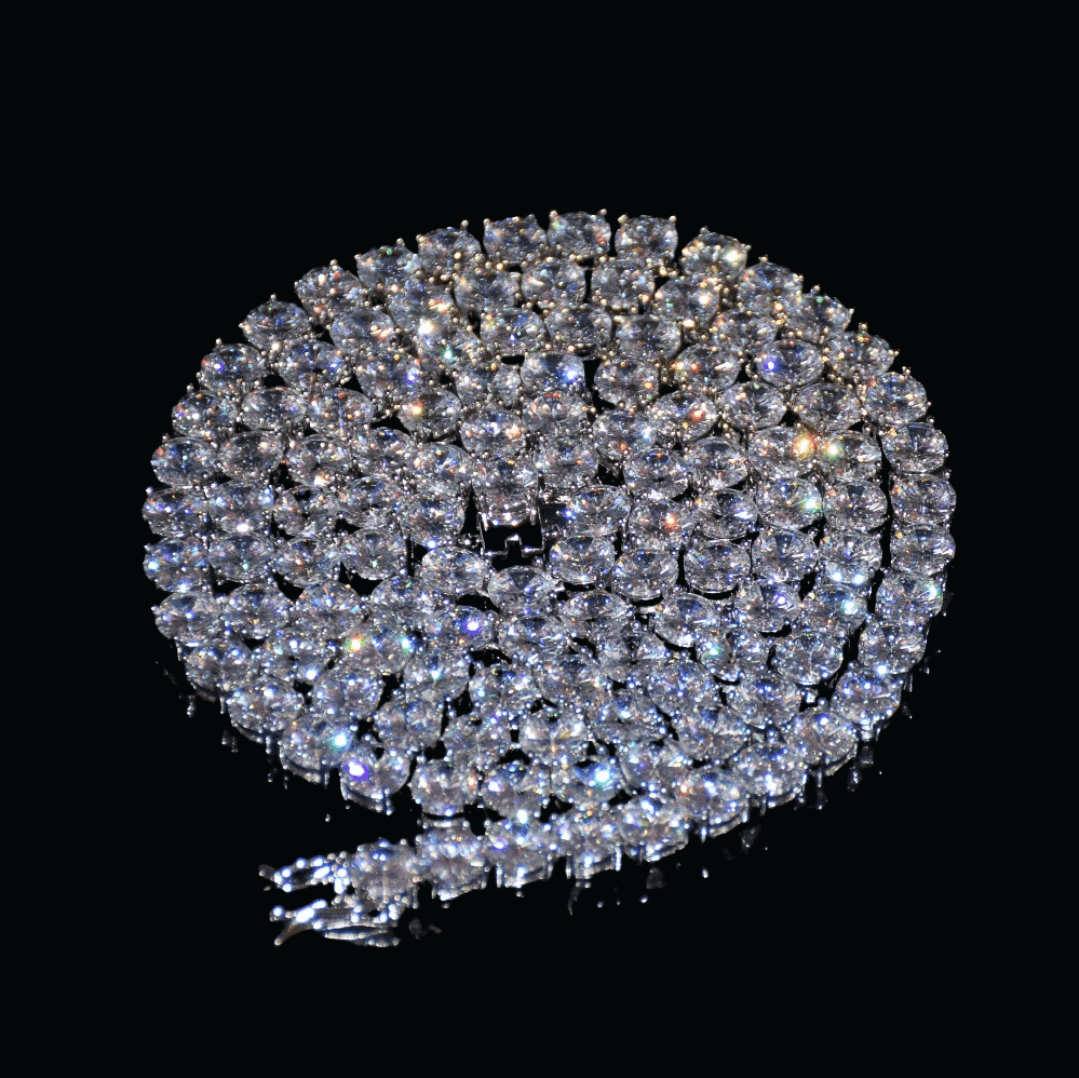 BEST | 3MM-5MM Row Style Endless Bling Shine Tennis Iced Out Diamond Necklace Chain
