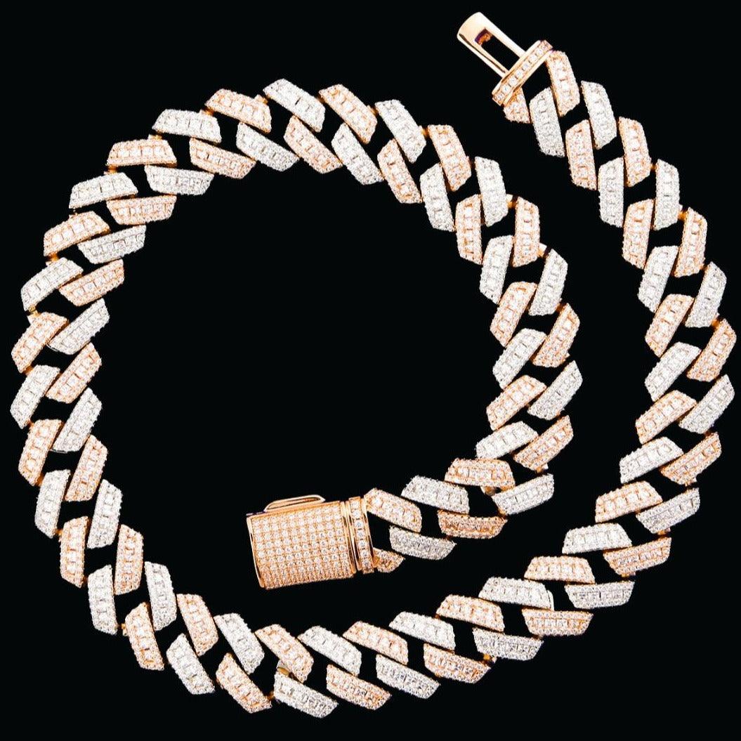 15MM Cuban Link Iced Out Diamond Necklace Chain