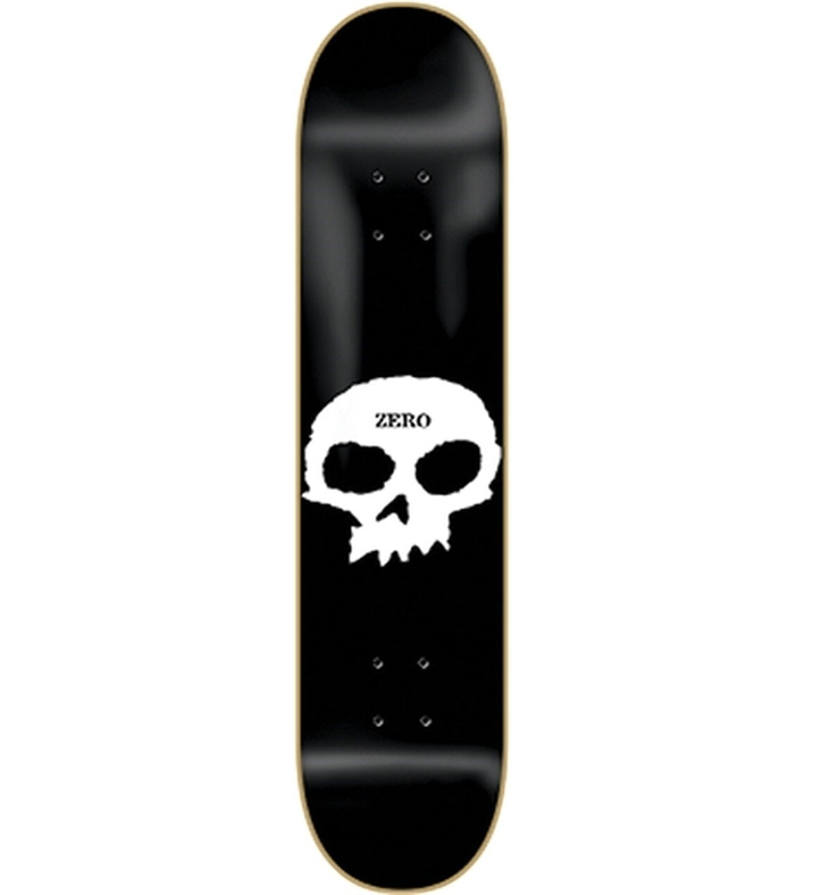 Zero Single Skull Skateboard Deck - 8.0" Black/White
