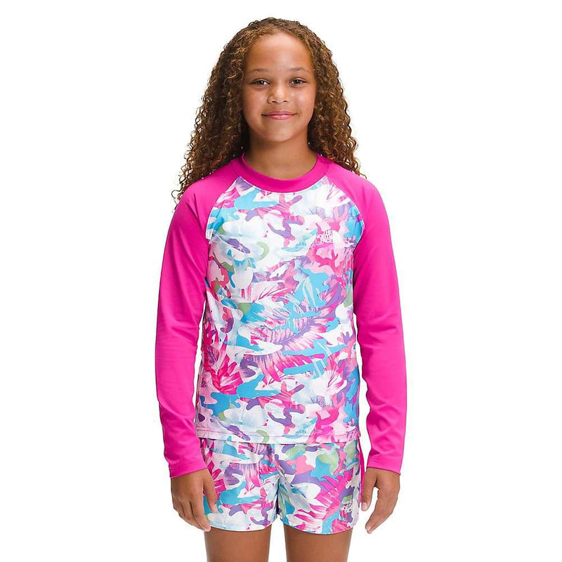 The North Face Girls Printed Amphibious LS Sun Tee