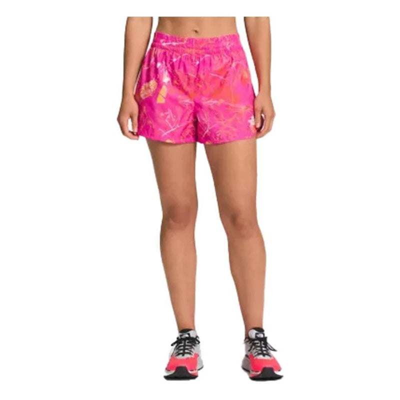 The North Face - Limitless Run Short - Women's - Pink Glo Valley Floor Print