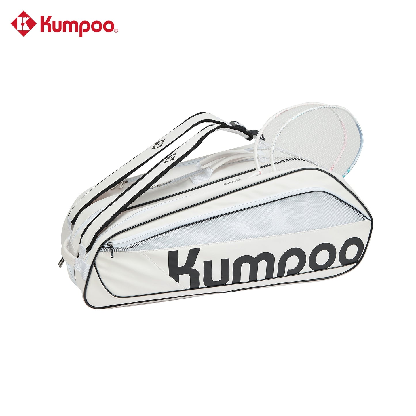Kumpoo Badminton Bag- KB-591 [9 PK] (White/Black)