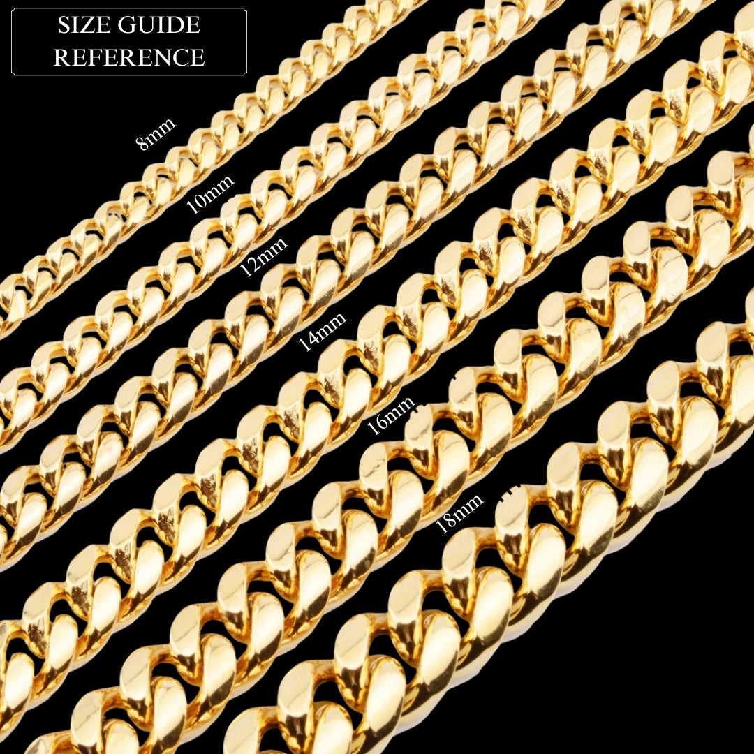 6MM-20MM Fold-Over Clasp Luxury Stainless Steel Necklace Chain