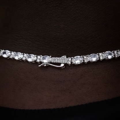Diamond Mixed Oval Cut Tennis Chain- 5mm