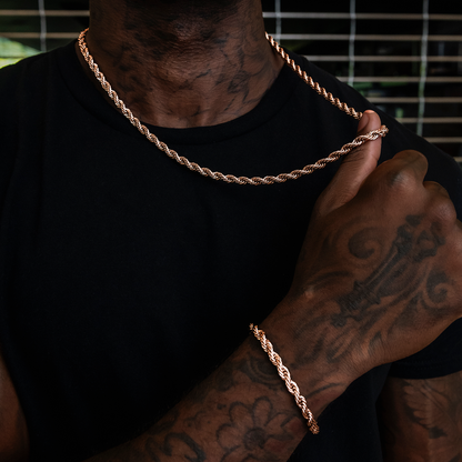 Rope Chain in Rose Gold- 6mm