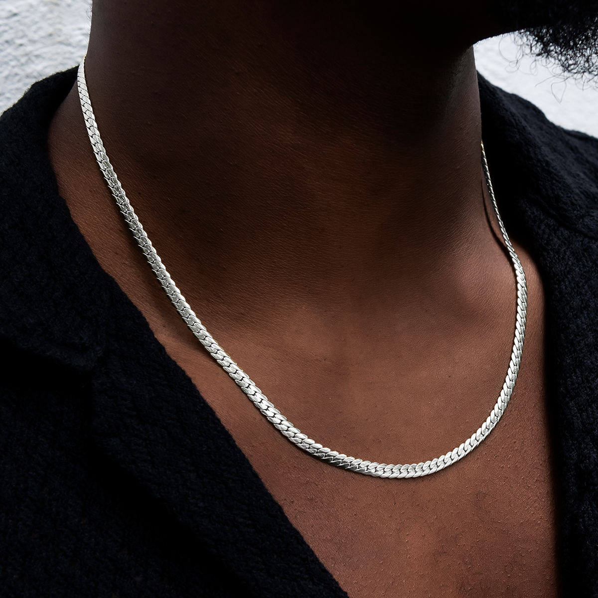 South Beach Cuban™ Chain in White Gold- 5mm