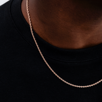 Rope Chain in Rose Gold - 2mm