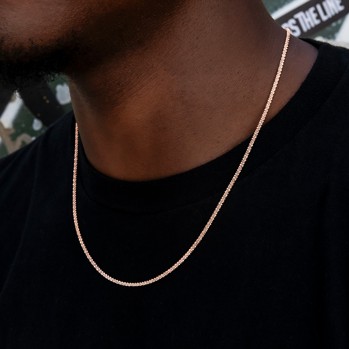 Popcorn Chain in Rose Gold- 2mm