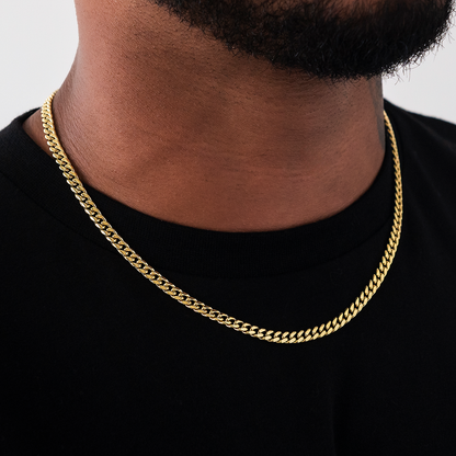 Cuban Link Chain in Yellow Gold - 5mm
