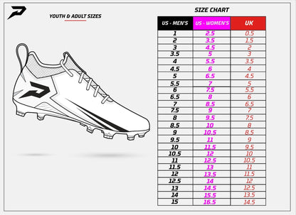 Phenom Elite Quantum Speed 2.0 Football Cleats - Red