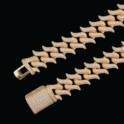 18MM Cuban Link Iced Out Diamond Necklace Chain