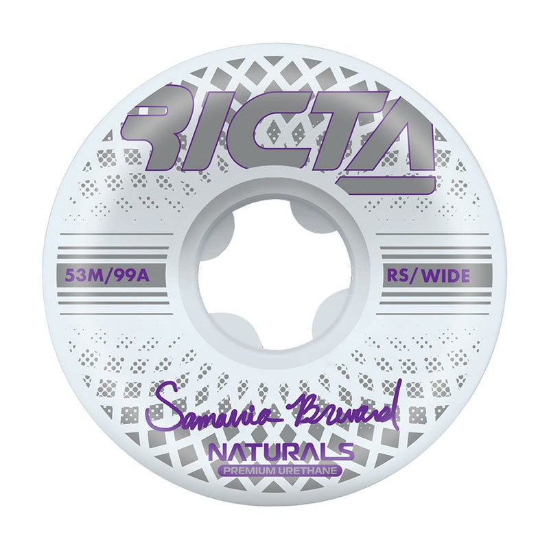 Ricta Brevard Reflective Naturals Wide Wheels 53mm 99a - White/Purple (Set)