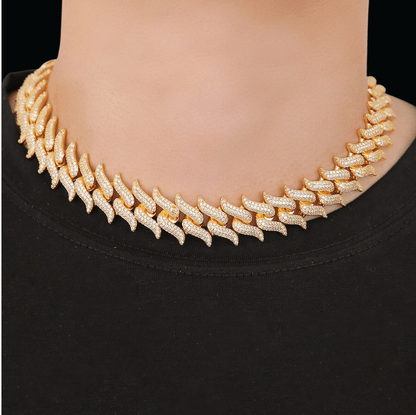 18MM Cuban Link Iced Out Diamond Necklace Chain