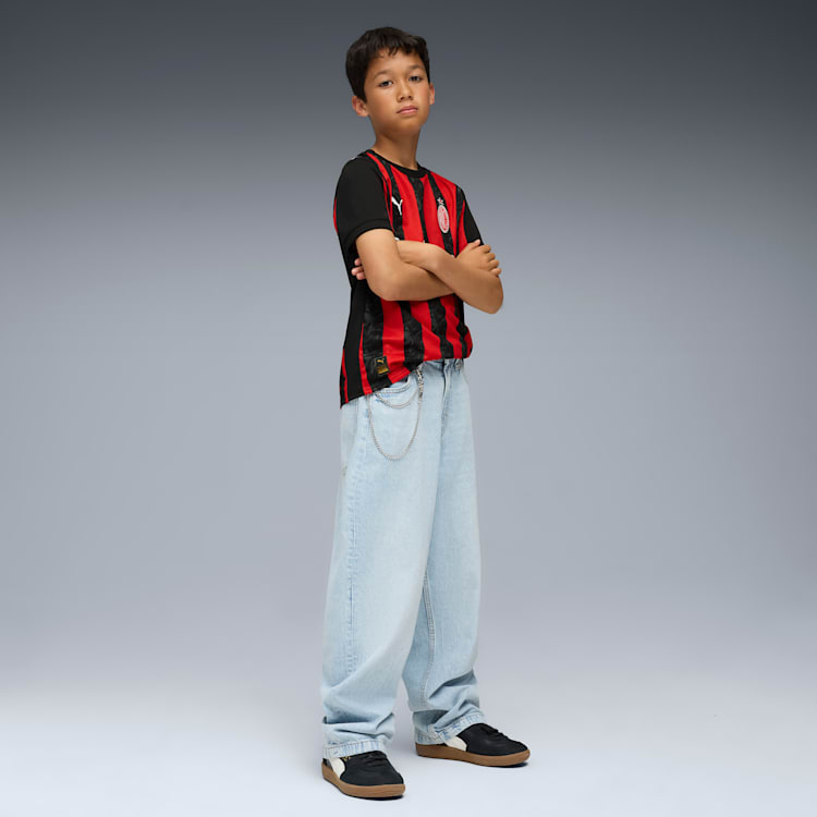 Puma AC Milan '25/'26 Home Replica Big Kids' Soccer Jersey