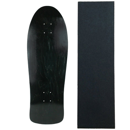 Moose Old School Deck 10" x 30" Stained Black with Griptape