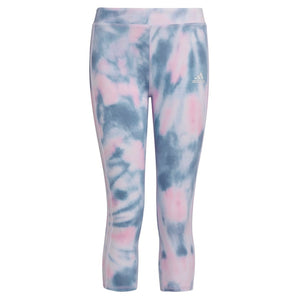 Kids' adidas Allover Print Cotton 3-Stripes 7/8 Tights