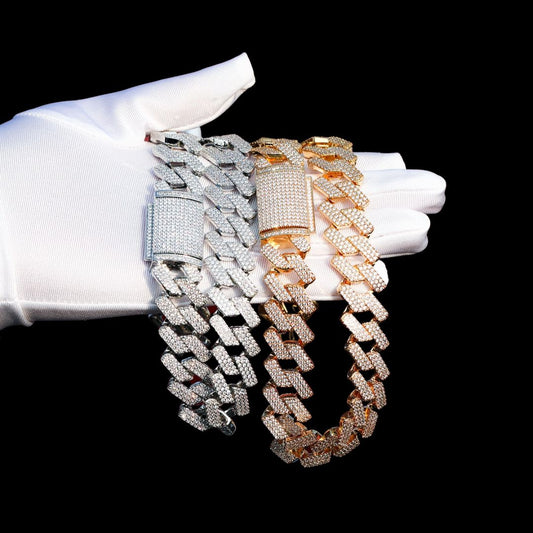 20MM VVS Special Clasp Iced Out Diamond Necklace Chain