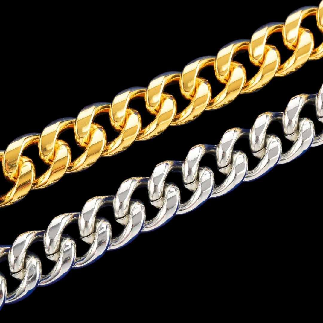 6MM-20MM Fold-Over Clasp Luxury Stainless Steel Necklace Chain