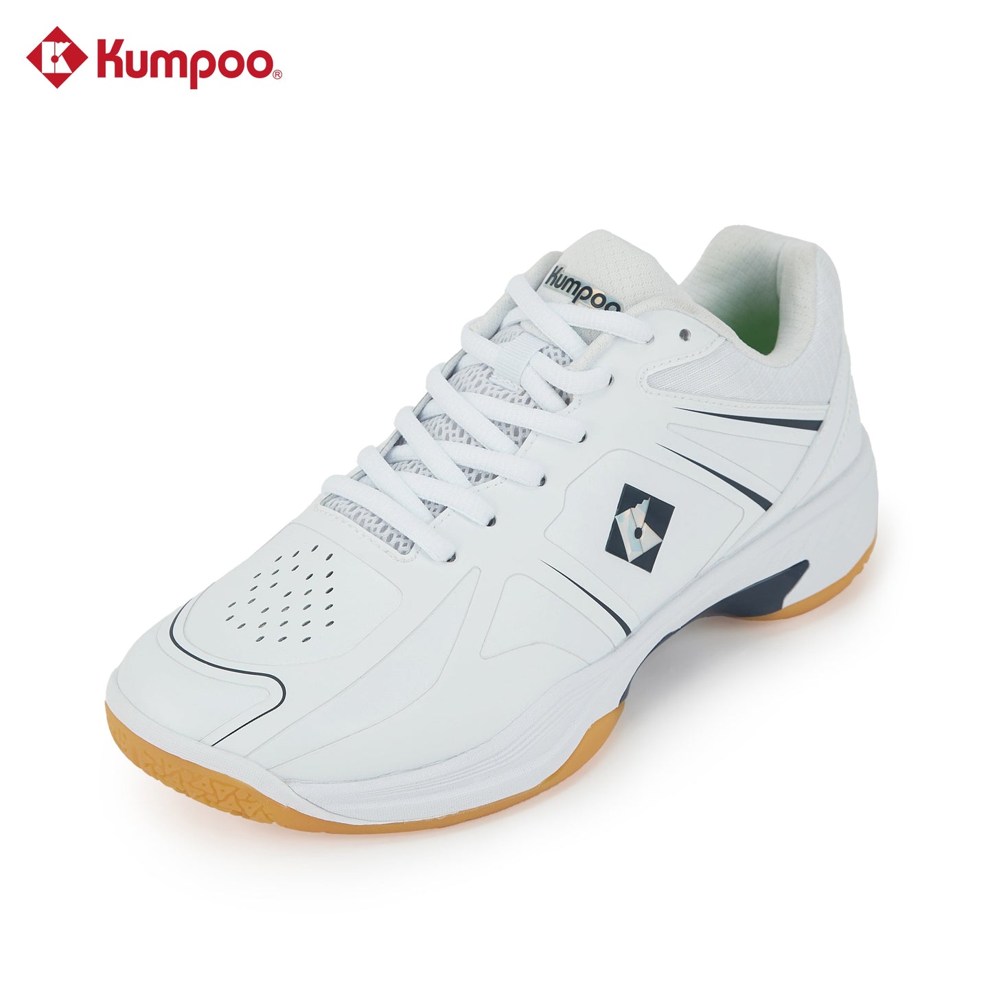 Kumpoo KH-G805 Lite Pro Badminton Shoe(White/Navy Blue)