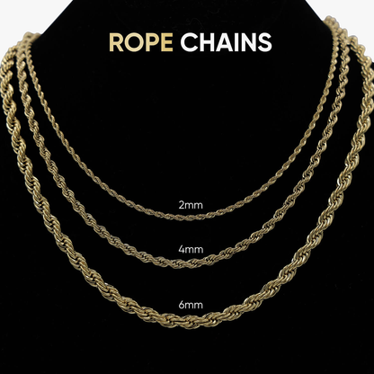 Rope Chain in Rose Gold- 6mm